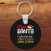 Dear Santa I Can Explain Pajamas Family Matching C Sleutelhanger (Voorkant)