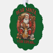 Dear Santa I Can Explain Paper Ornament Kaart (Links)
