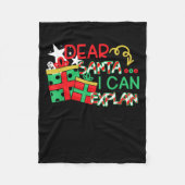 Dear Santa I Can Explain Shirt Christmas Quote Fleece Deken (Voorkant)