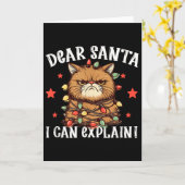 Dear Santa I Can Explain The Cat Did It Funny Chri Kaart (Gele Bloem)