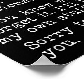 Dear Santa I've Been Good All Year Most Of The Tim Poster (Hoek)