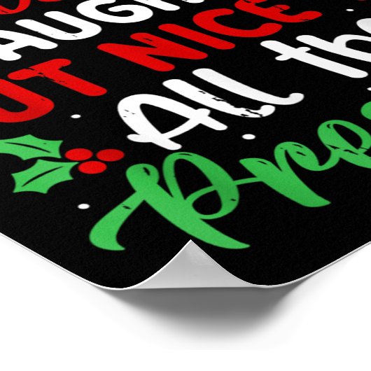 Dear Santa Naughty But Nice To All The ! Poster (Hoek)