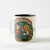 Dear Skipper Mug  Tweekleurige Koffiemok (Voorkant links)