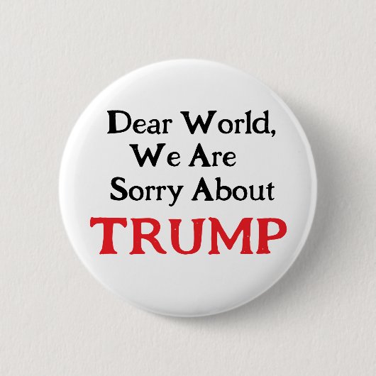 Dear World Ronde Button 5,7 Cm (Voorkant)