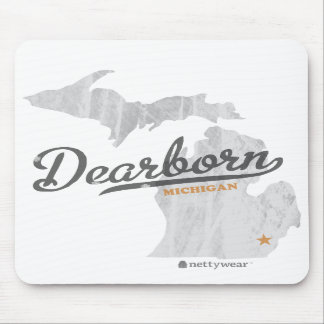 Dearborn Michigan Map Retro Mousepad Muismat