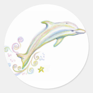 Dearest Dolphin Ronde Sticker