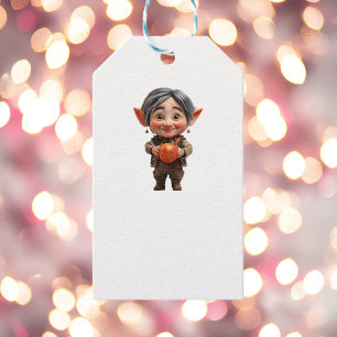 Dearie Christmas Elf White Gift Labels Cadeaulabel