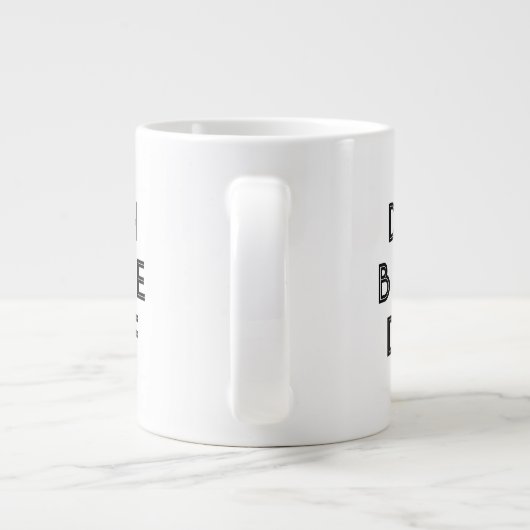 Death Before Decaf Funny Typography Mok (Achterkant)