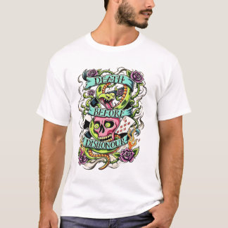 Death Before Dishonour-flash stijl grafische T-shi T-shirt