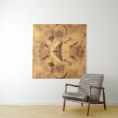 Death-head Hawkth Sacred Geometry Digital Art Wandkleed (In Situ (horizontaal))