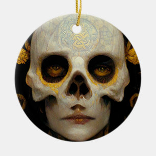 Death Mask Fantasy Sci-Fi Art Keramisch Ornament