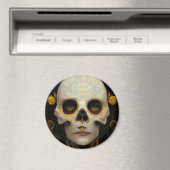 Death Mask Fantasy Sci-Fi Art Magneet (Insitu (Vaatwasser))