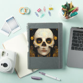Death Mask Fantasy Sci-Fi Art Sticker (iPad Cover)