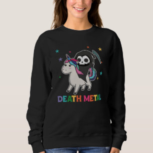 Death Metal - Death Riding Unicorn Funny Unicorn Trui