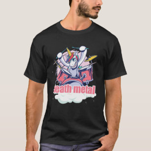 Death Metal - Drums Unicorn Rainbow T-shirt