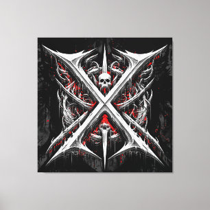 Death Metal Headbanger - Heavy MetalHeads Canvas Afdruk
