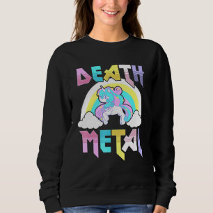 Death Metal Magical Unicorn Rocker Rock en Roll P Trui