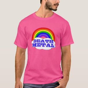DEATH METAL RAINBOW CLOUD RETRO T-SHIRT