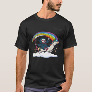 Death Metal Rock Music Rainbow Grim Reaper Riding T-shirt