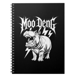 Death Metal Schattig Baby Nijlpaard Moo Deng Nijlp Notitieboek