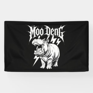 Death Metal Schattig Baby Nijlpaard Moo Deng Nijlp Spandoek