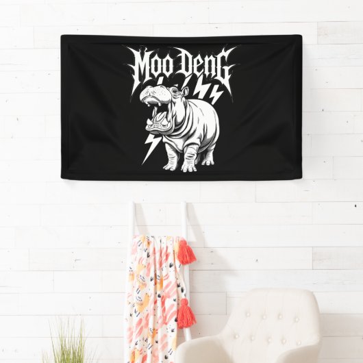 Death Metal Schattige Baby Hippo Moo Deng Hippopot Spandoek (Insitu)