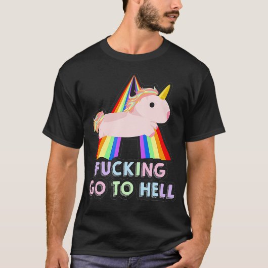 Death Metal Unicorn Design Pastel Gothic Hell T-shirt (Voorkant)