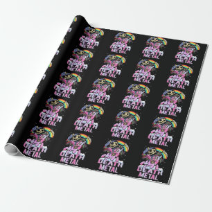 Death Metal Unicorn Reaper regenboog Cadeaupapier
