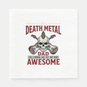 Death Metal Vader Schedel Gitaar Vintage Shirt Ont Servet