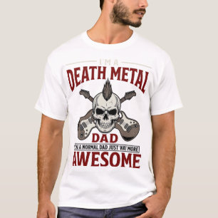 Death Metal Vader Schedel Gitaar Vintage T-shirt O