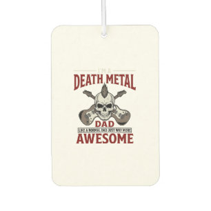 Death Metal Vader Schedel Gitaar Vintage T-shirt O Luchtverfrisser