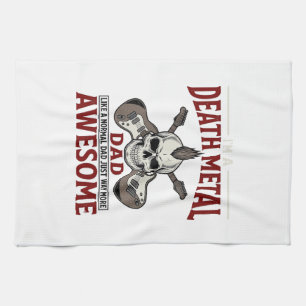 Death Metal Vader Schedel Gitaar Vintage T-shirt O Theedoek