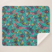 Death Moth Sherpa Blanket Deken (Voorkant (horizontaal))