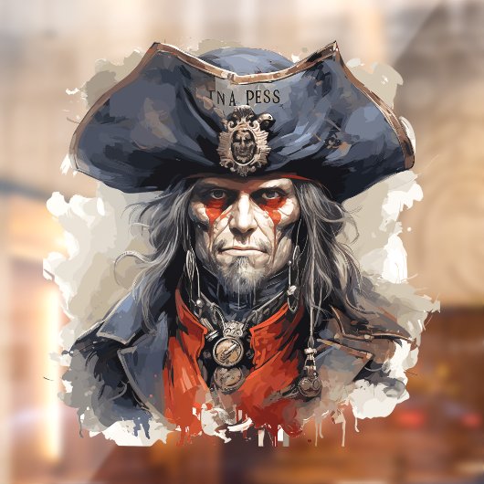 Death Pirate Window Cling Raamsticker (Vel 2)