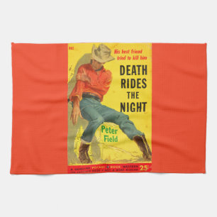 Death Rides de Night westerne boekomslag Theedoek