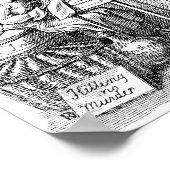 Death Skeleton Writing List Macabre Horror Art Poster (Hoek)