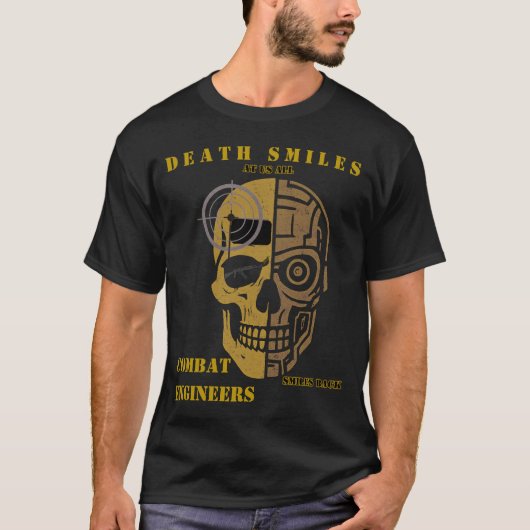 Death Smiles Combat Engineer Skull Shirt (Voorkant)