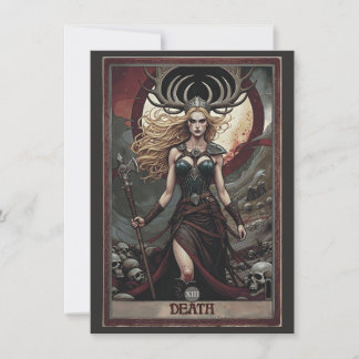 Death Tarot Art Flat Thank You Card Bedankkaart