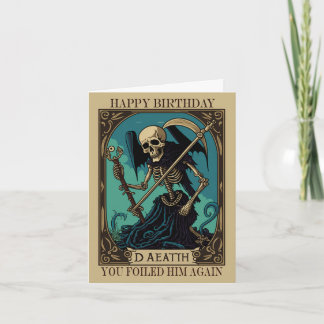 Death Tarot Birthday Kaart