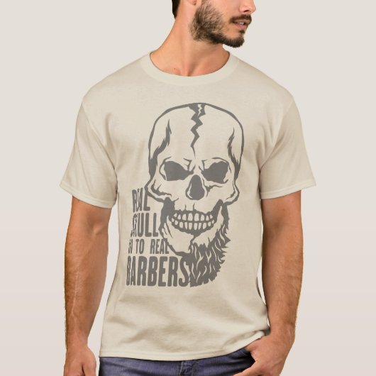 Death Time Real barbers citskull T-shirt (Voorkant)