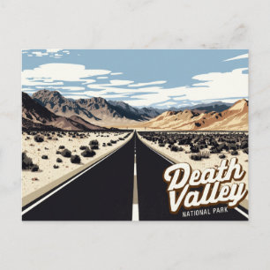 Death Valley Highway Woestijn Kunst Briefkaart