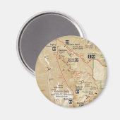 Death Valley map magnet Magneet (Voorkant / Achterkant)