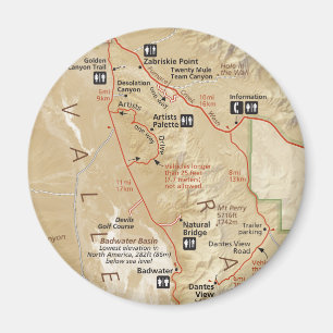 Death Valley map magnet Magneet