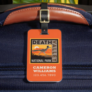 Death Valley Nationaal Park Roadrunner Bagagelabel