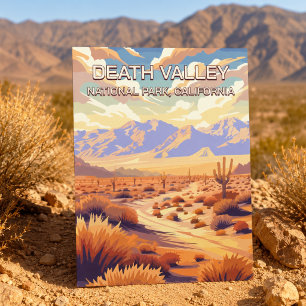 Death Valley National Park Californië Vintage Briefkaart