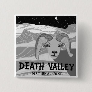 Death Valley National Park Californische woestijn Vierkante Button 5,1 Cm
