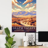 Death Valley National Park Desert Landscape Poster (Thuiskantoor)
