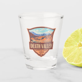 Death Valley National Park Illustratie Retro Shot Glas