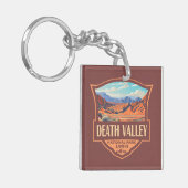 Death Valley National Park Illustratie Retro Sleutelhanger (Voorkant Links)