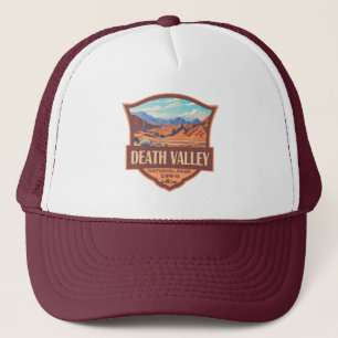 Death Valley National Park Illustratie Retro Trucker Pet